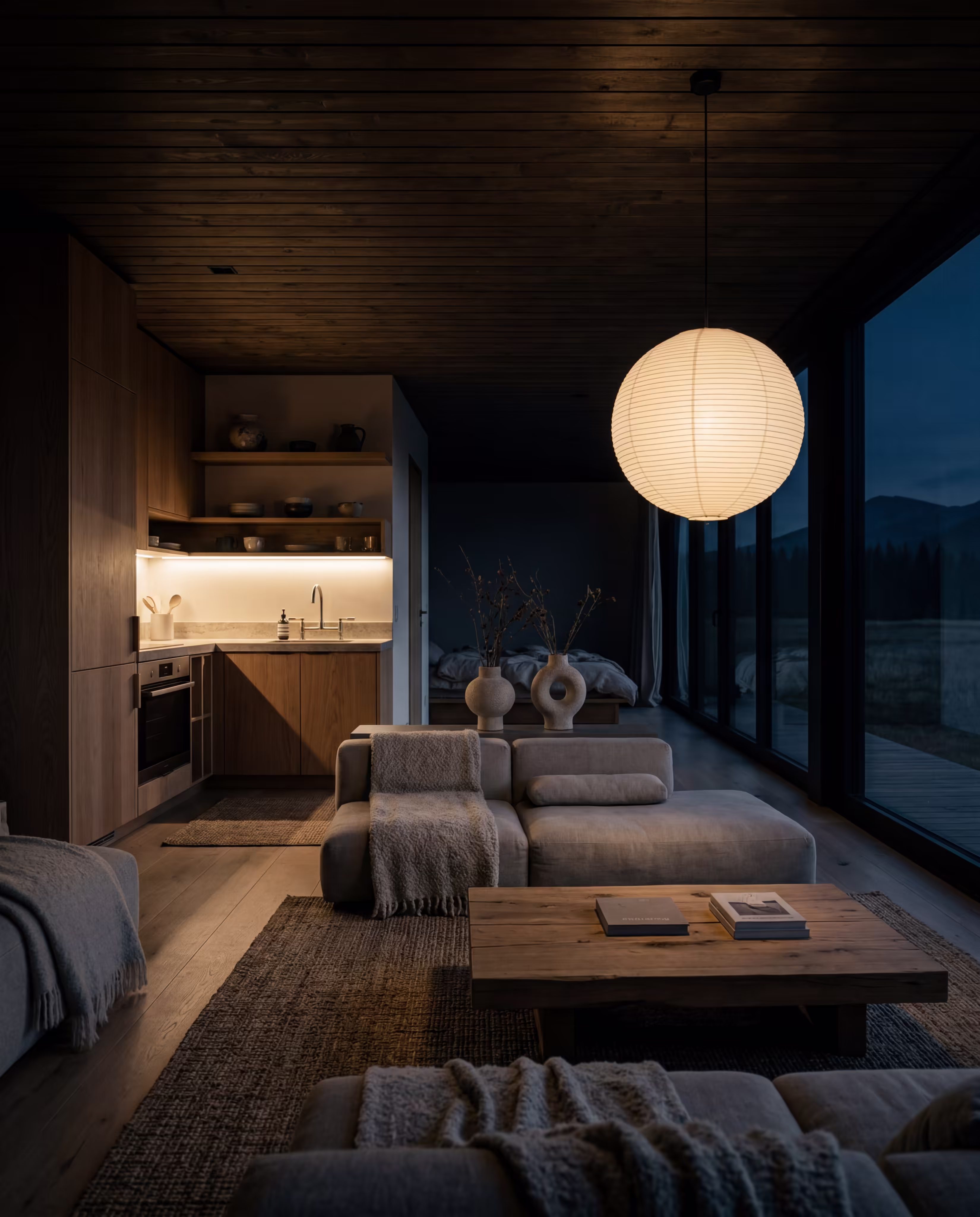 Moon Cabin premium interior with smart features