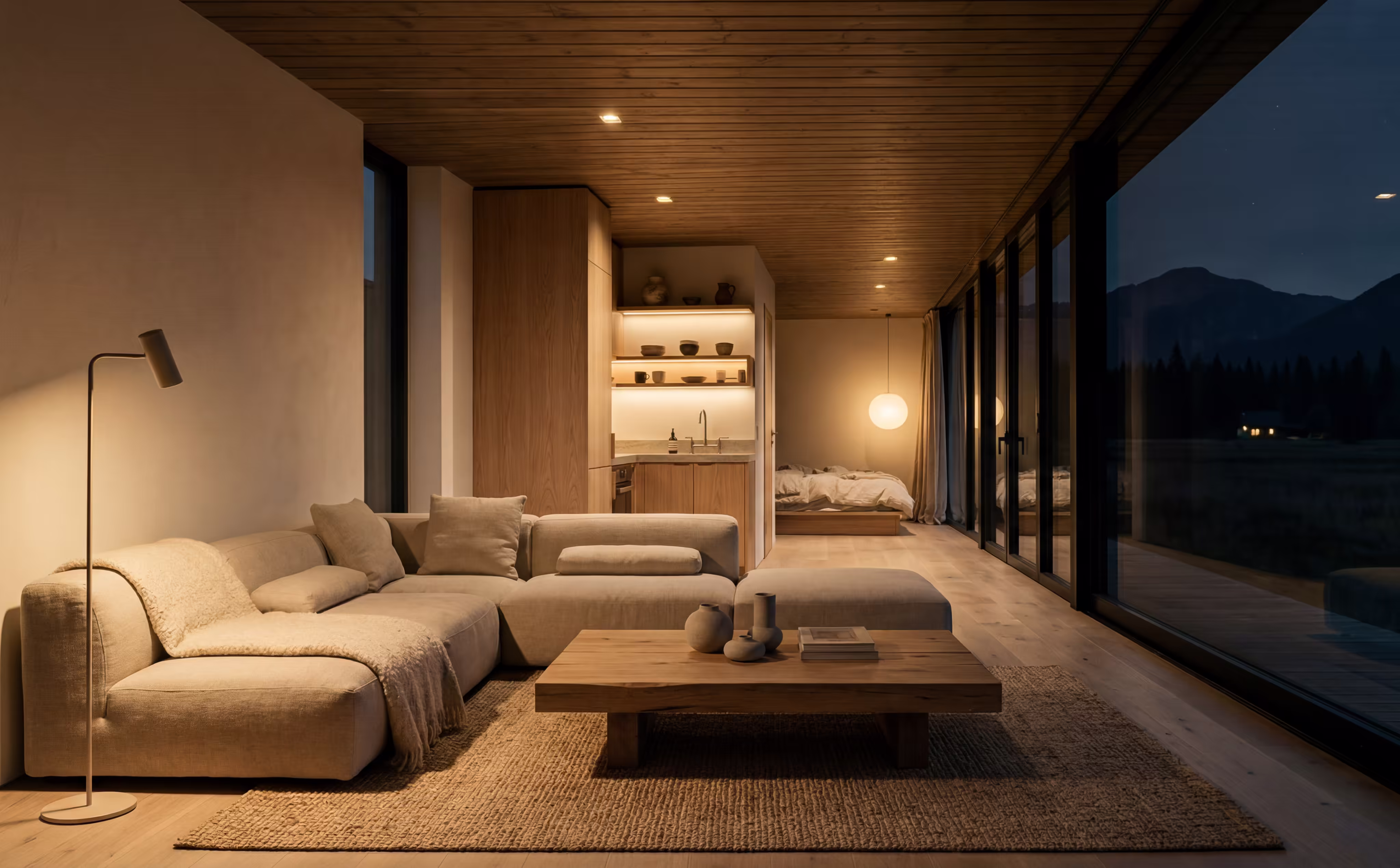 Moon Cabin interior finishes and detail